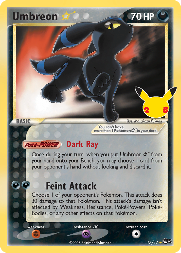 Umbreon (17/17) (Star) [Celebrations: 25th Anniversary - Classic Collection] - Deck Out Gaming