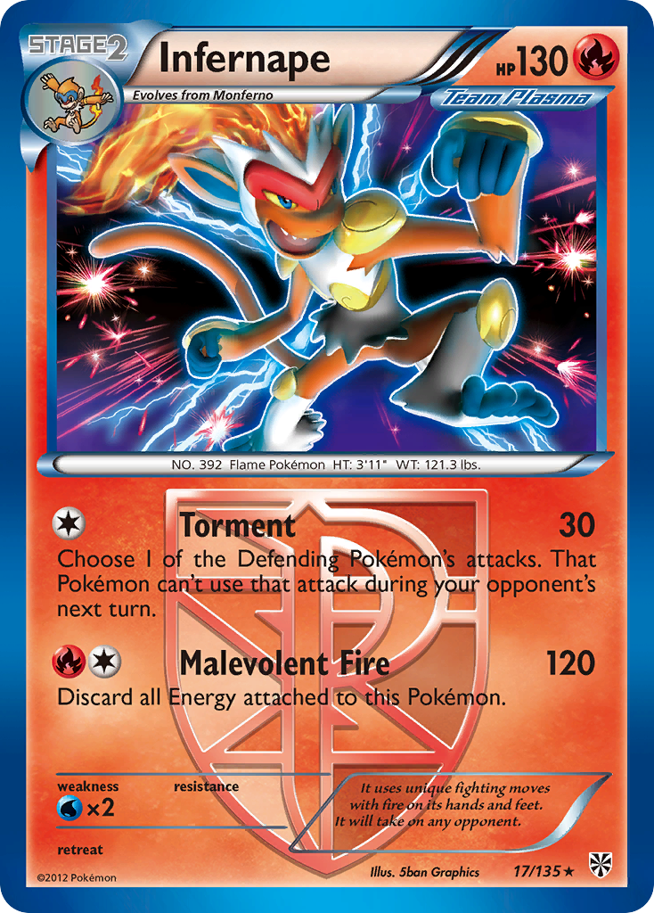 Infernape (Team Plasma) (17) [Plasma Storm] Reverse Holofoil - Deck Out Gaming