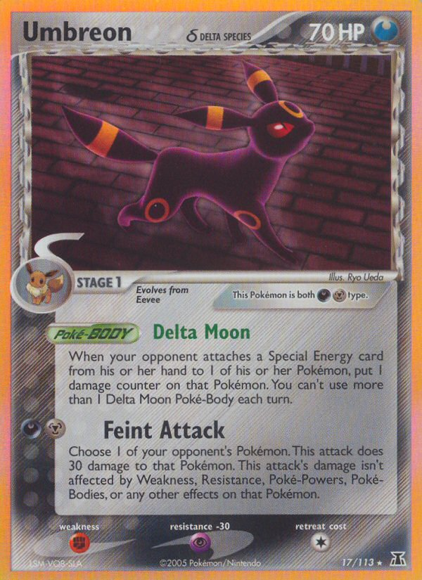 Umbreon (17/113) (Delta Species) (Stamped) [EX: Delta Species] - Deck Out Gaming