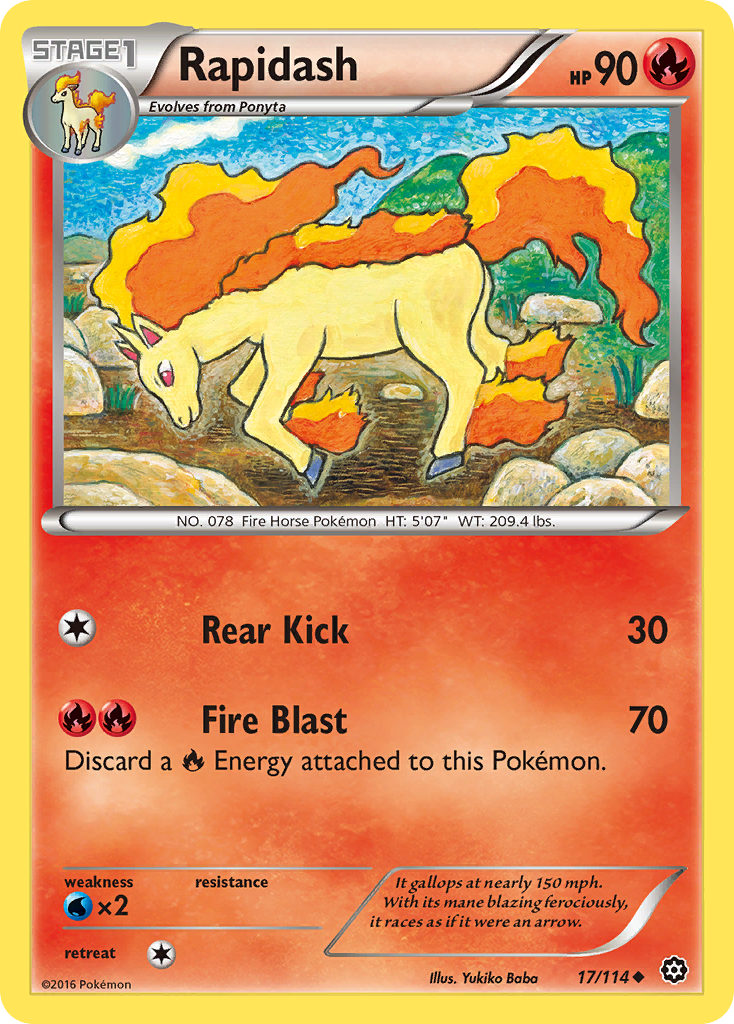 Rapidash (17) [XY - Steam Siege] - Deck Out Gaming