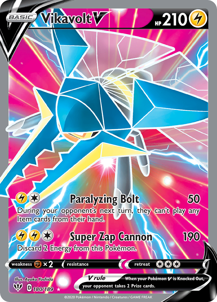 Vikavolt V (Full Art) (180/189) [SWSH03: Darkness Ablaze] - Deck Out Gaming