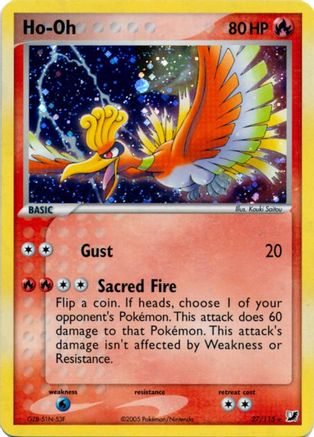 Ho-Oh (EX Unseen Forces) (Cosmos Holo) (27) [Deck Exclusives]