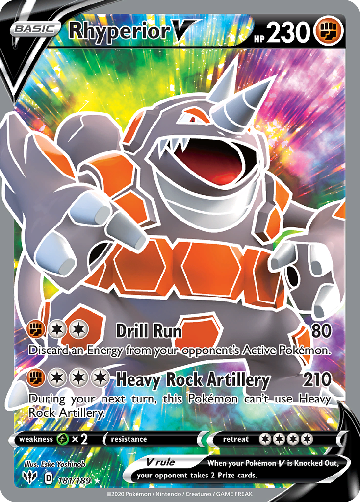 Rhyperior V (Full Art) (181/189) [SWSH03: Darkness Ablaze] - Deck Out Gaming