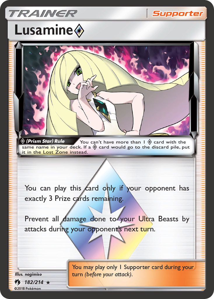 Lusamine Prism Star (182) [SM - Lost Thunder] - Deck Out Gaming