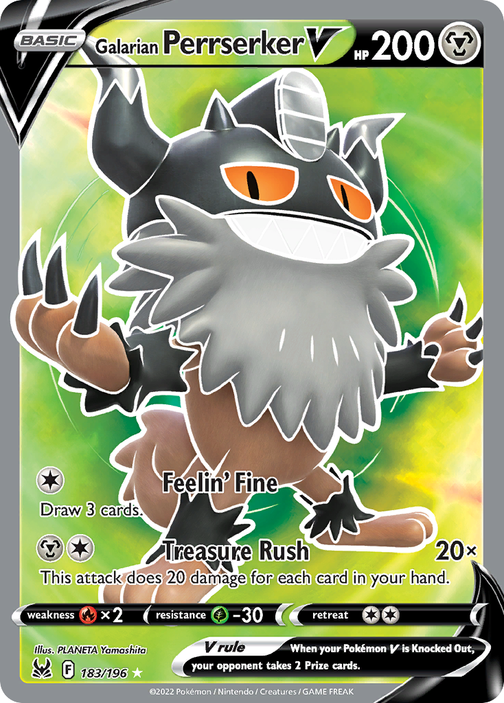 Galarian Perrserker V (183/196) [Sword & Shield: Lost Origin] - Deck Out Gaming