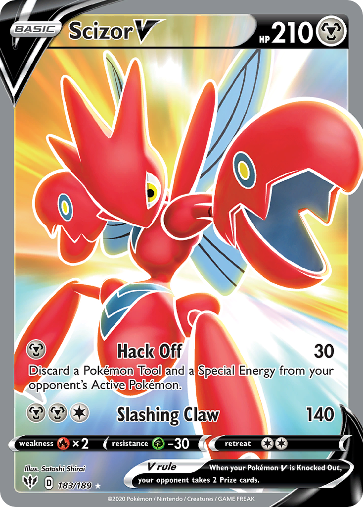 Scizor V (Full Art) (183/189) [SWSH03: Darkness Ablaze] - Deck Out Gaming