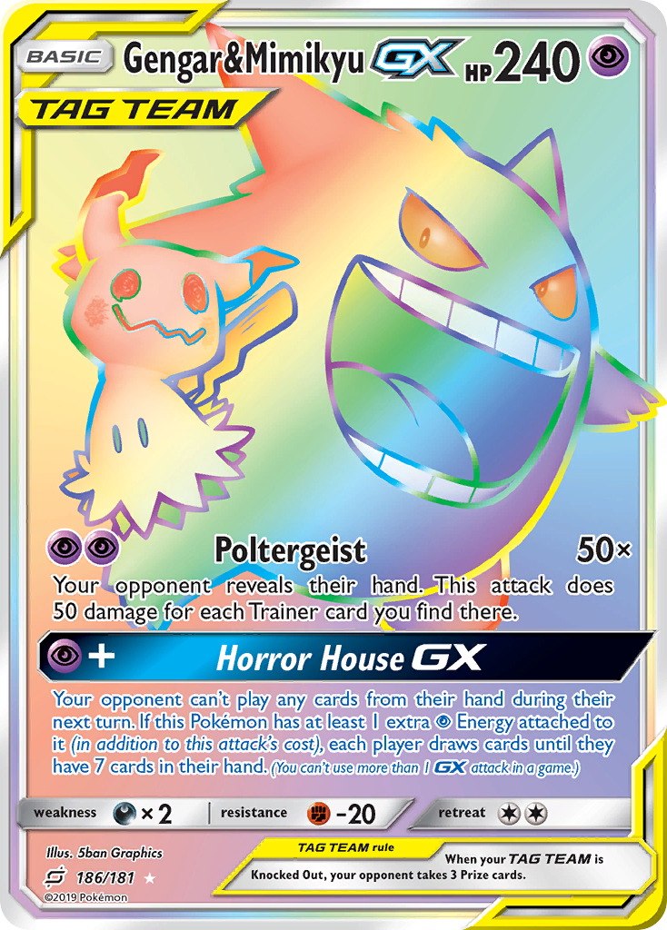 Gengar & Mimikyu GX (186/181) [Sun & Moon: Team Up] - Deck Out Gaming