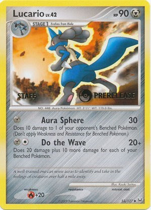 Lucario - 53/127 (Prerelease Promo) [Staff] [Diamond and Pearl Promos] - Deck Out Gaming