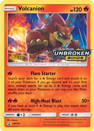 Volcanion (Staff Prerelease Promo) [SM Black Star Promos] - Deck Out Gaming