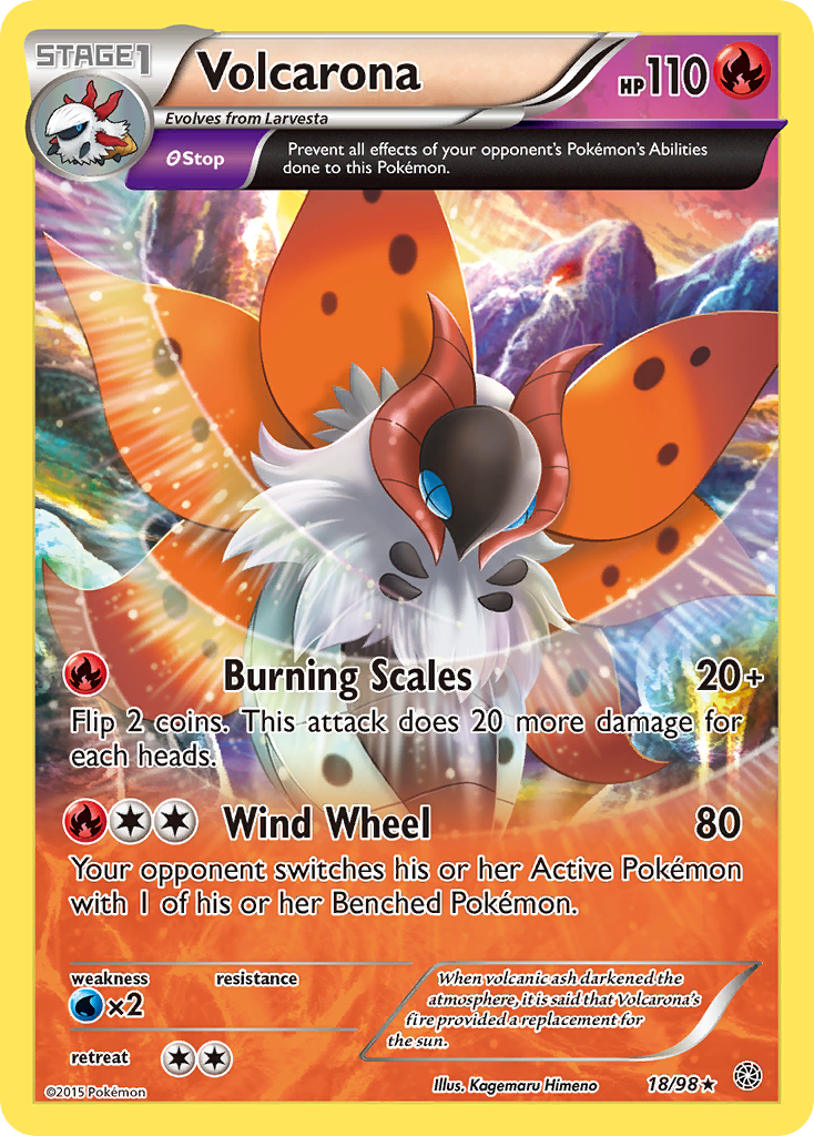 Volcarona (18) (18) [XY - Ancient Origins] Reverse Holofoil - Deck Out Gaming