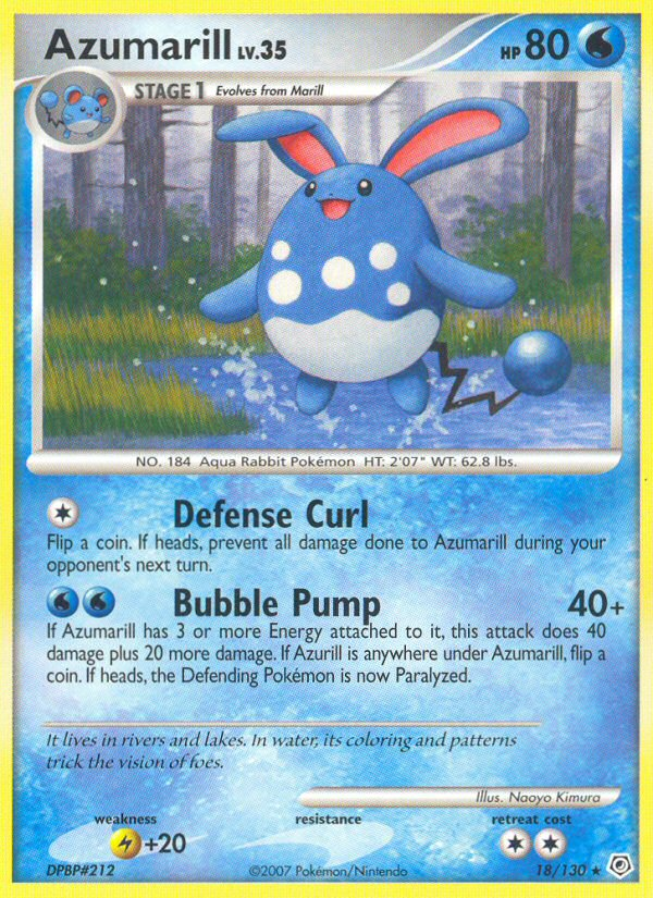 Azumarill (18) [Diamond and Pearl] Reverse Holofoil - Deck Out Gaming