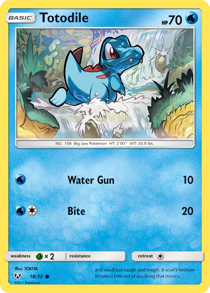 Totodile (18/73) [Sun & Moon: Shining Legends] Reverse Holofoil - Deck Out Gaming