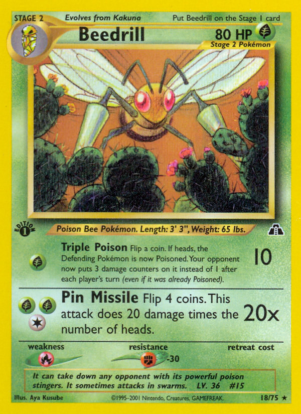 Beedrill (18/75) [Neo Discovery 1st Edition] - Deck Out Gaming