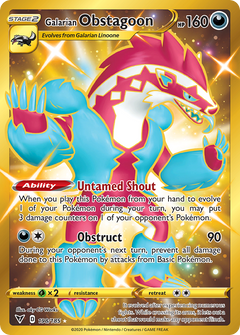 Galarian Obstagoon (Secret) [SWSH04: Vivid Voltage] - Deck Out Gaming