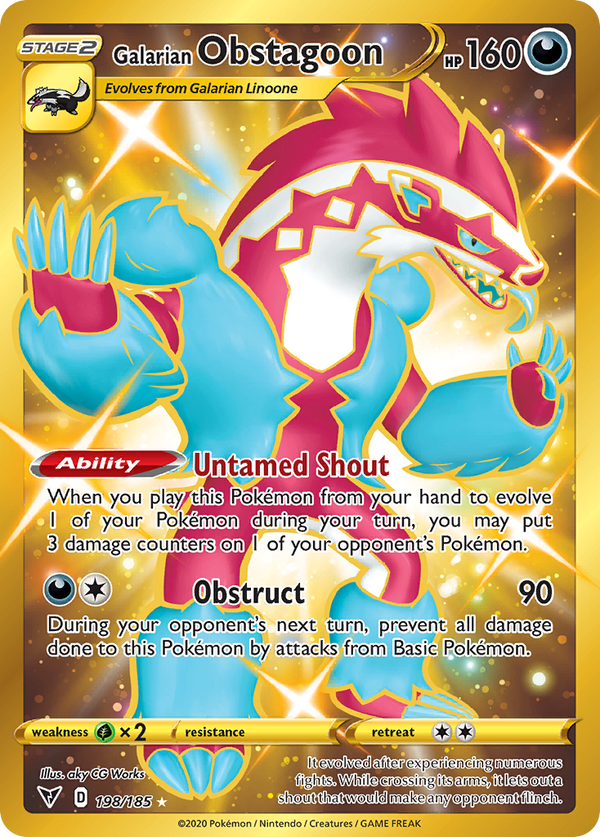 Galarian Obstagoon (Secret) [SWSH04: Vivid Voltage] - Deck Out Gaming