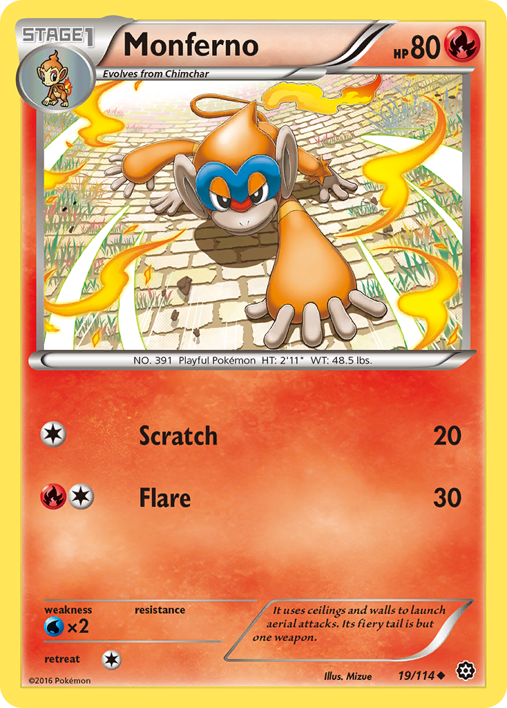 Monferno (19) [XY - Steam Siege] - Deck Out Gaming