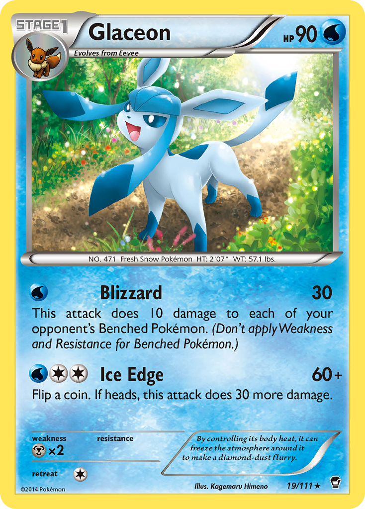 Glaceon (19) [XY - Furious Fists] Reverse Holofoil