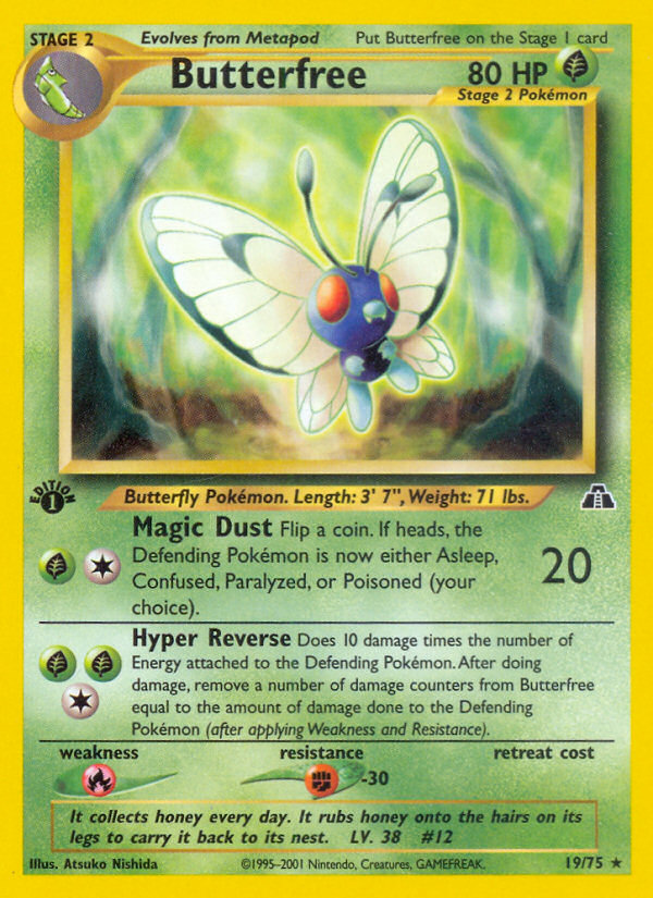 Butterfree (19/75) [Neo Discovery 1st Edition] - Deck Out Gaming