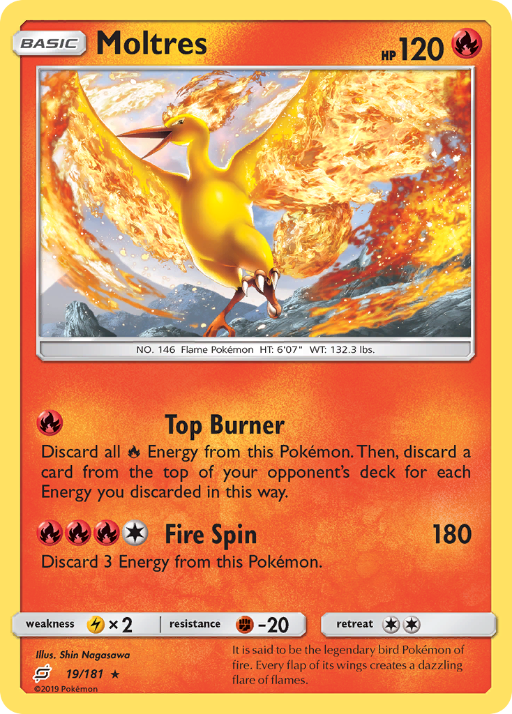 Moltres (19/181) [Sun & Moon: Team Up] Reverse Holofoil - Deck Out Gaming