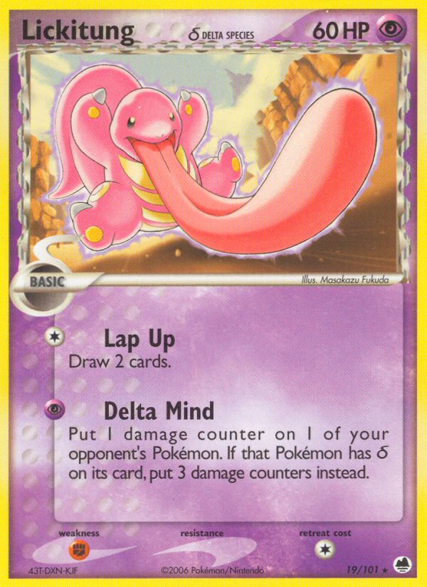 Lickitung (Delta Species) (19) [Dragon Frontiers] Reverse Holofoil - Deck Out Gaming