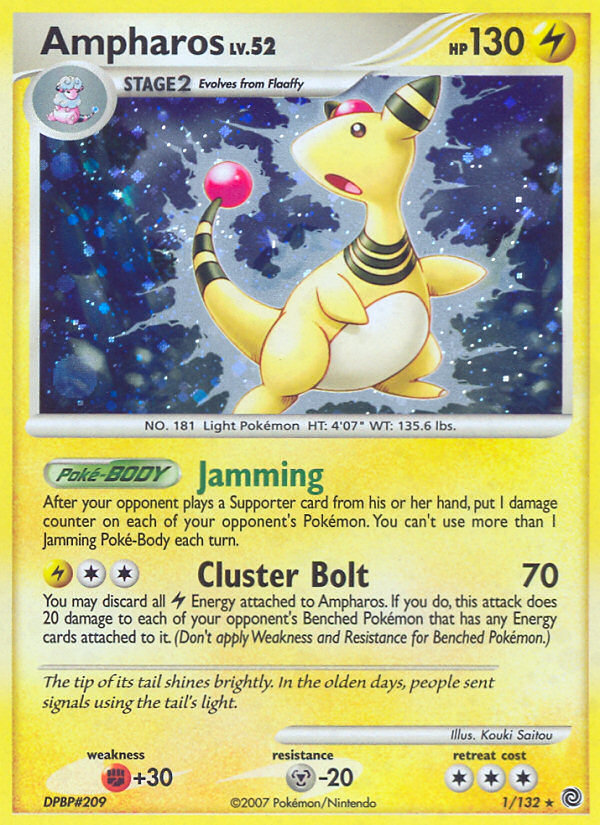 Ampharos (1) [Secret Wonders] Reverse Holofoil - Deck Out Gaming