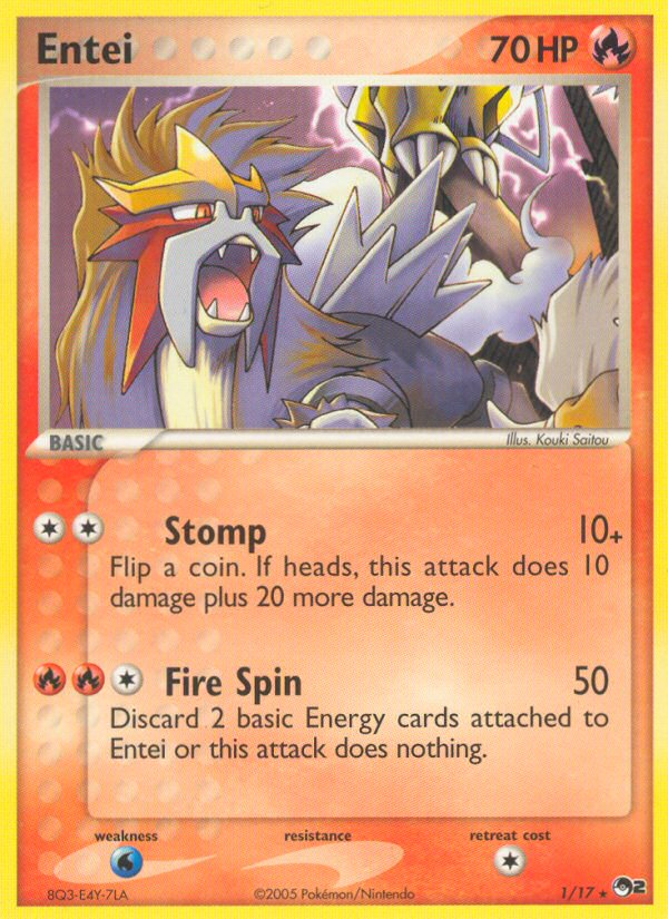 Entei (1) [POP Series 2] Holofoil - Deck Out Gaming