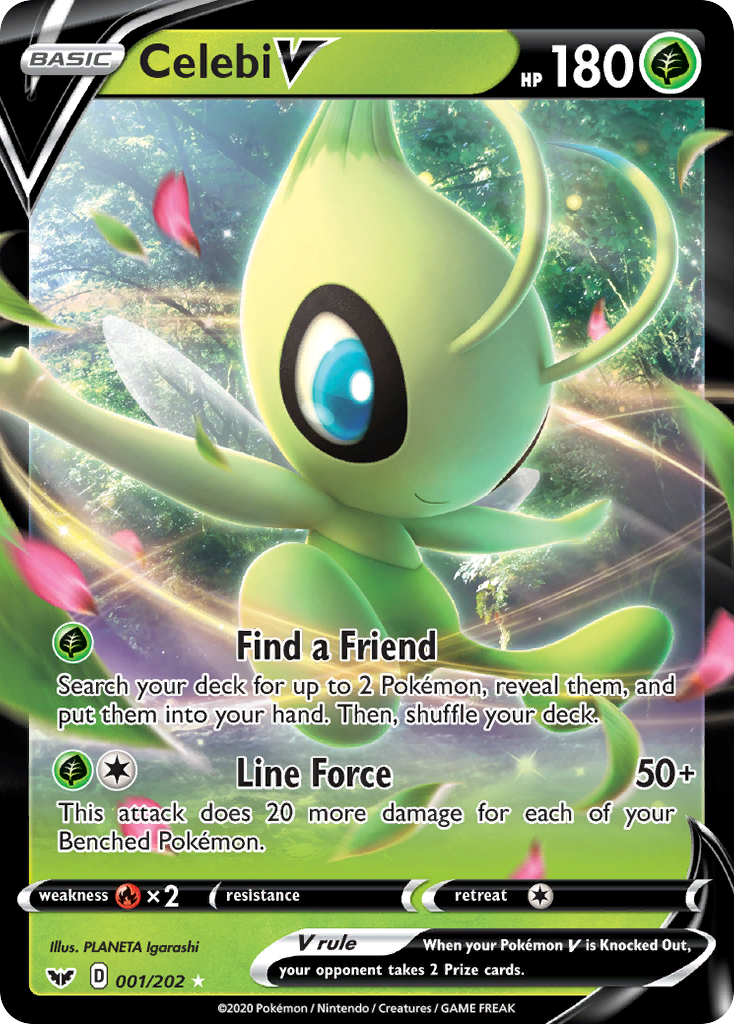 Celebi V (001/202) [SWSH01: Sword & Shield Base Set] - Deck Out Gaming