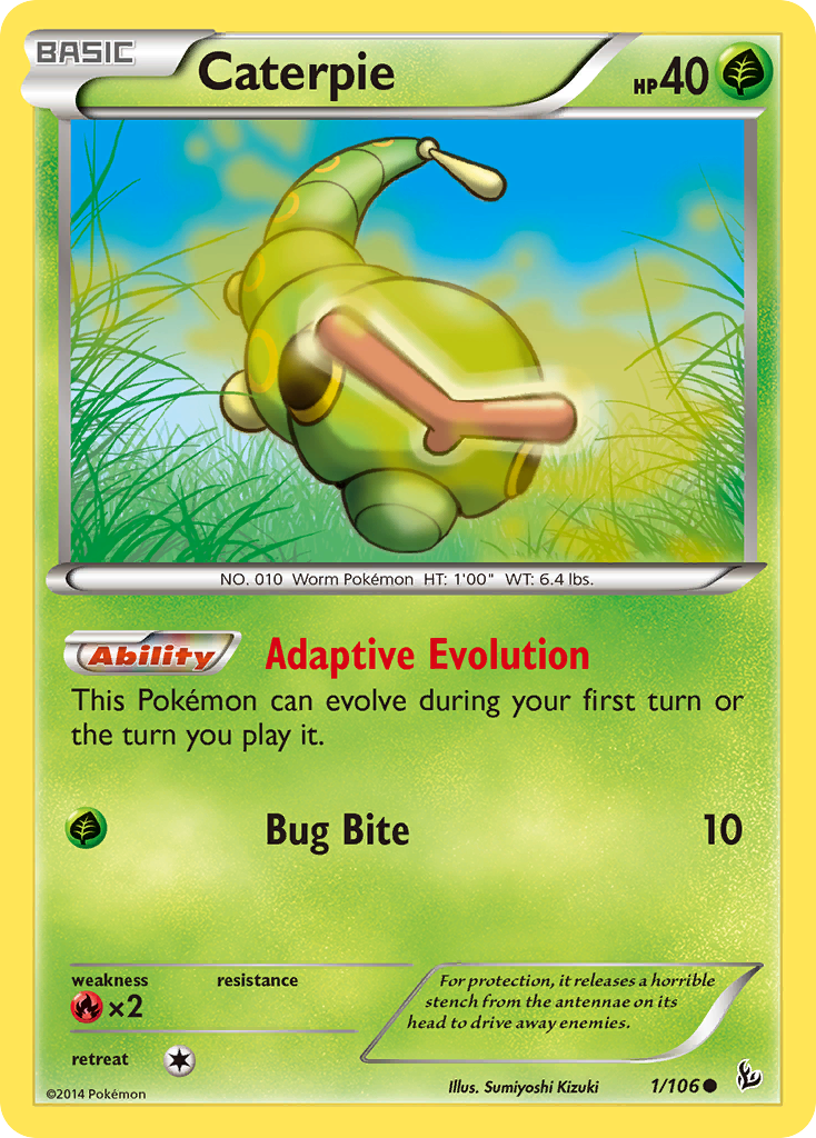 Caterpie (1) [XY - Flashfire] Reverse Holofoil - Deck Out Gaming