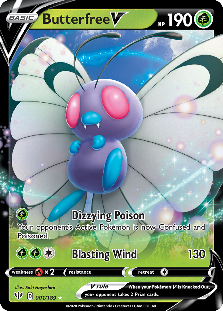 Butterfree V (1/189) [SWSH03: Darkness Ablaze] - Deck Out Gaming