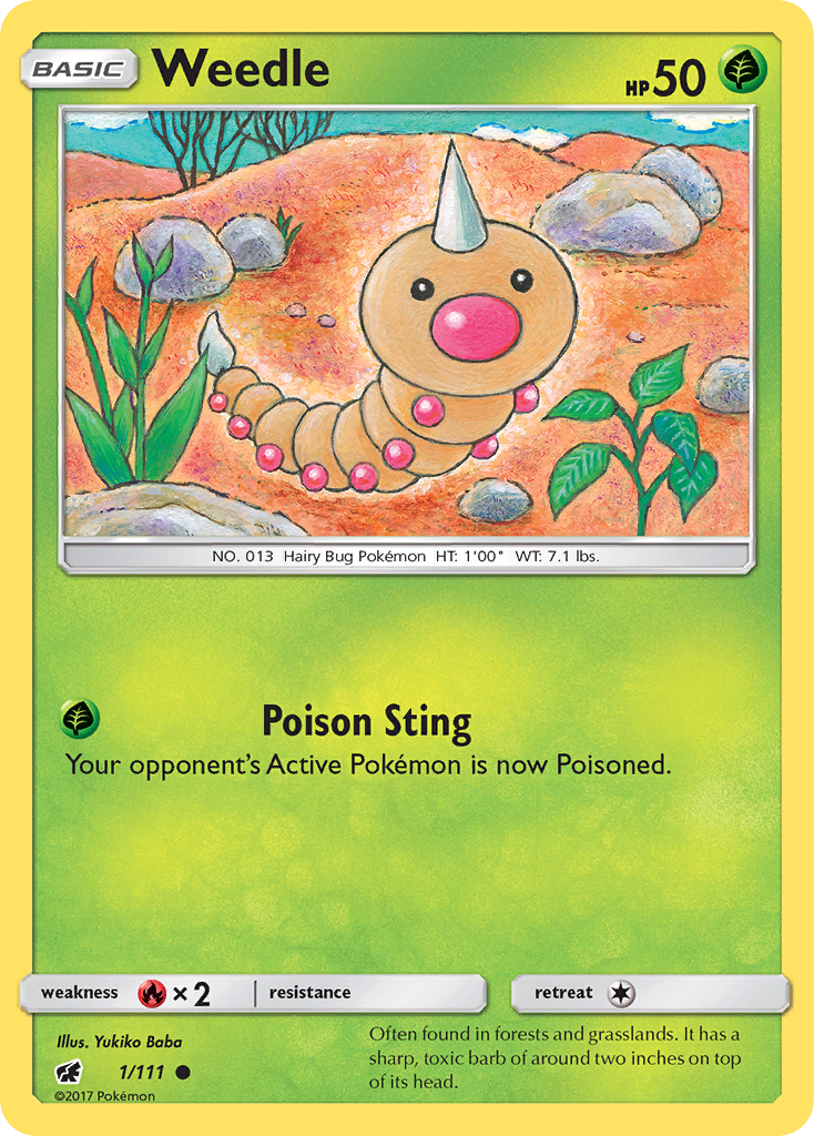 Weedle (1) [SM - Crimson Invasion] Reverse Holofoil