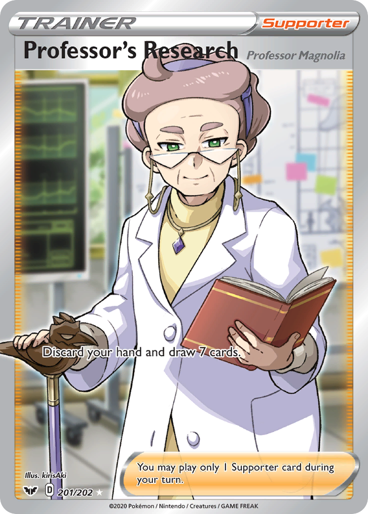 Professor's Research (Full Art) (201/202) [SWSH01: Sword & Shield Base Set] - Deck Out Gaming