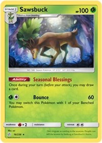 Sawsbuck - 16/236 (Prerelease Kit Exclusive) (16/236) [Deck Exclusives] - Deck Out Gaming