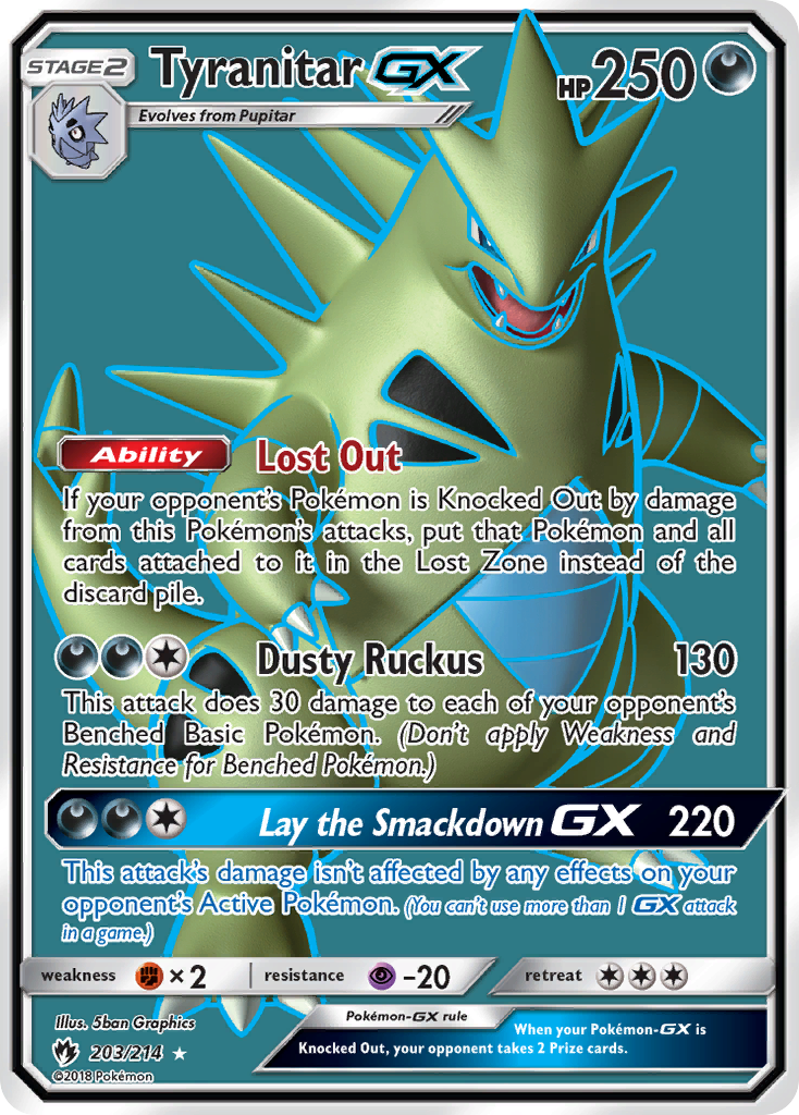 Tyranitar GX (Full Art) (203) [SM - Lost Thunder] - Deck Out Gaming