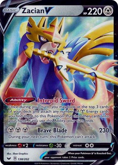 Zacian V [SWSH01: Sword & Shield Base Set] - Deck Out Gaming