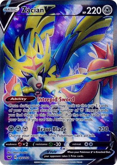 Zacian V (Full Art) [SWSH01: Sword & Shield Base Set] - Deck Out Gaming