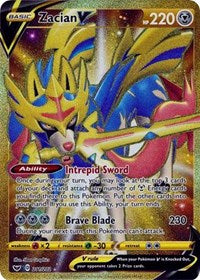 Zacian V (Secret) [SWSH01: Sword & Shield Base Set] - Deck Out Gaming