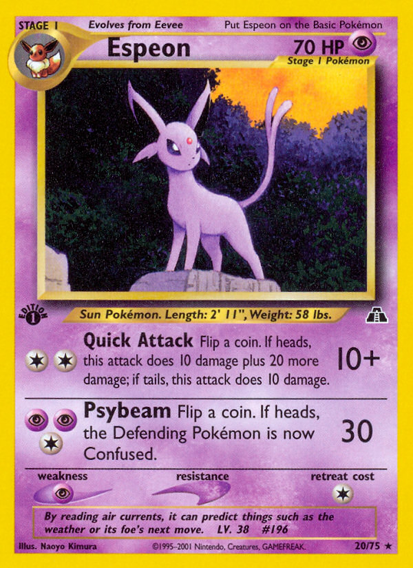 Espeon (20/75) [Neo Discovery 1st Edition] - Deck Out Gaming