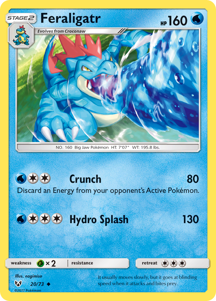 Feraligatr (20/73) [Sun & Moon: Shining Legends] Reverse Holofoil - Deck Out Gaming