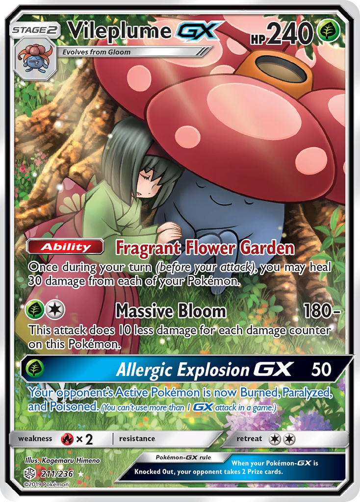 Vileplume GX (Full Art) (211/236) [SM - Cosmic Eclipse] - Deck Out Gaming