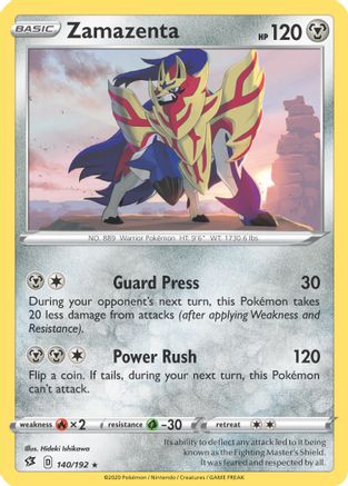 Zamazenta - 140/192 (Cracked Ice Holo) (140/192) [Deck Exclusives] - Deck Out Gaming