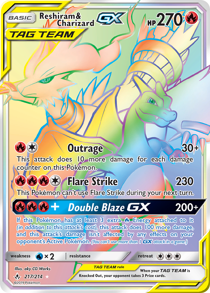 Reshiram & Charizard GX (217/214) [Sun & Moon: Unbroken Bonds] - Deck Out Gaming