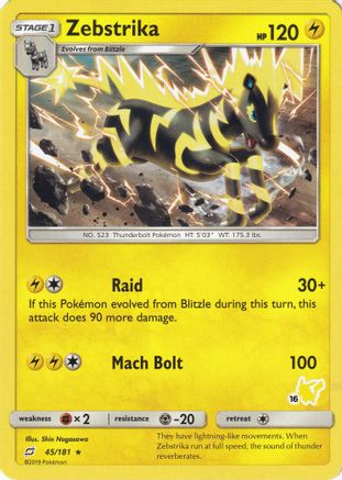 Zebstrika (16/60) [Battle Academy: Pikachu Deck] - Deck Out Gaming