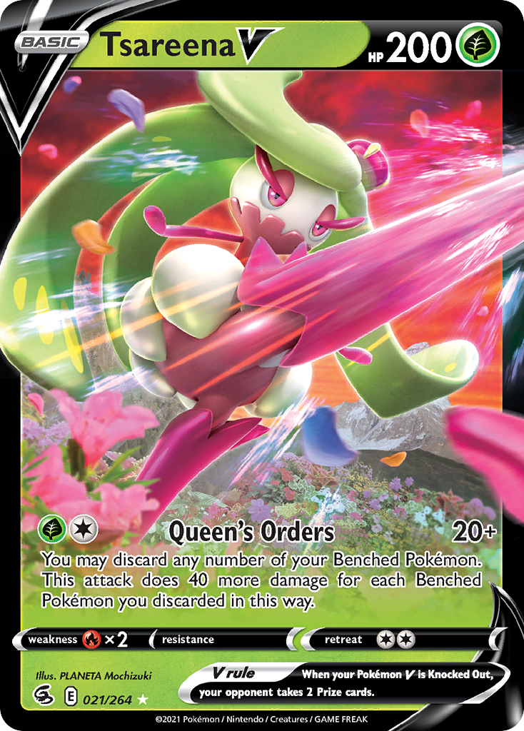 Tsareena V (021/264) [Sword & Shield: Fusion Strike] - Deck Out Gaming