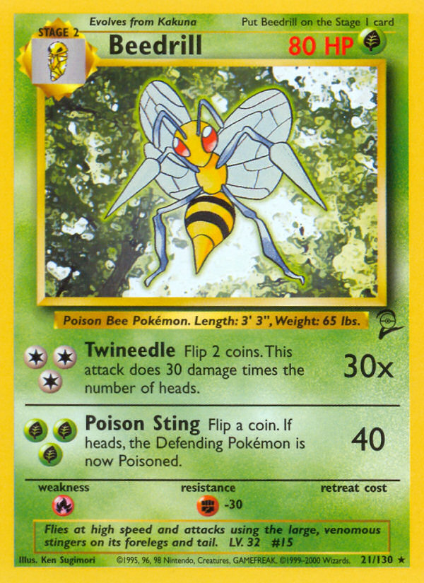 Beedrill (21) [Base Set 2] - Deck Out Gaming