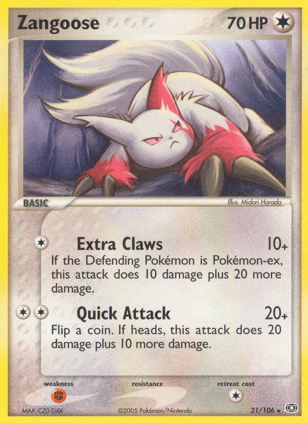 Zangoose (21) [Emerald] Reverse Holofoil - Deck Out Gaming