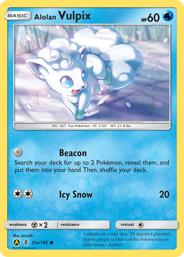 Alolan Vulpix (21a/145) [Alternate Art Promos] - Deck Out Gaming