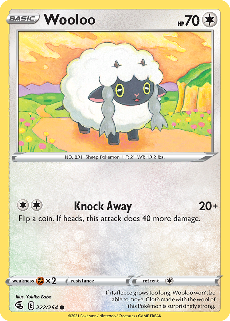 Wooloo  (222/264) [Sword & Shield: Fusion Strike] Reverse Holofoil - Deck Out Gaming