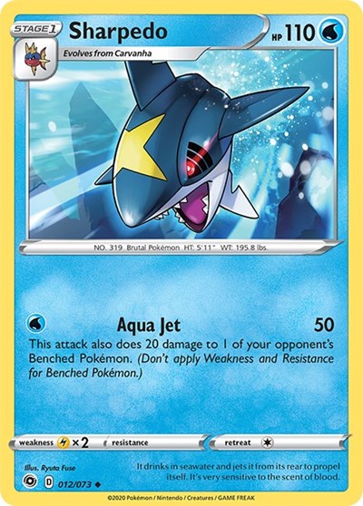 Sharpedo [Champion's Path] Reverse Holofoil - Deck Out Gaming