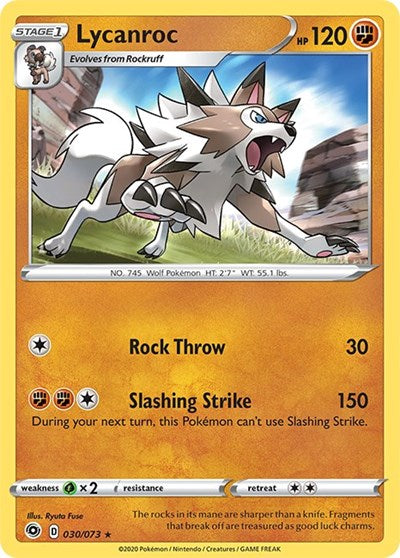 Lycanroc (30) [Champion's Path] Reverse Holofoil - Deck Out Gaming