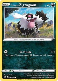 Galarian Zigzagoon [Champion's Path] Reverse Holofoil - Deck Out Gaming